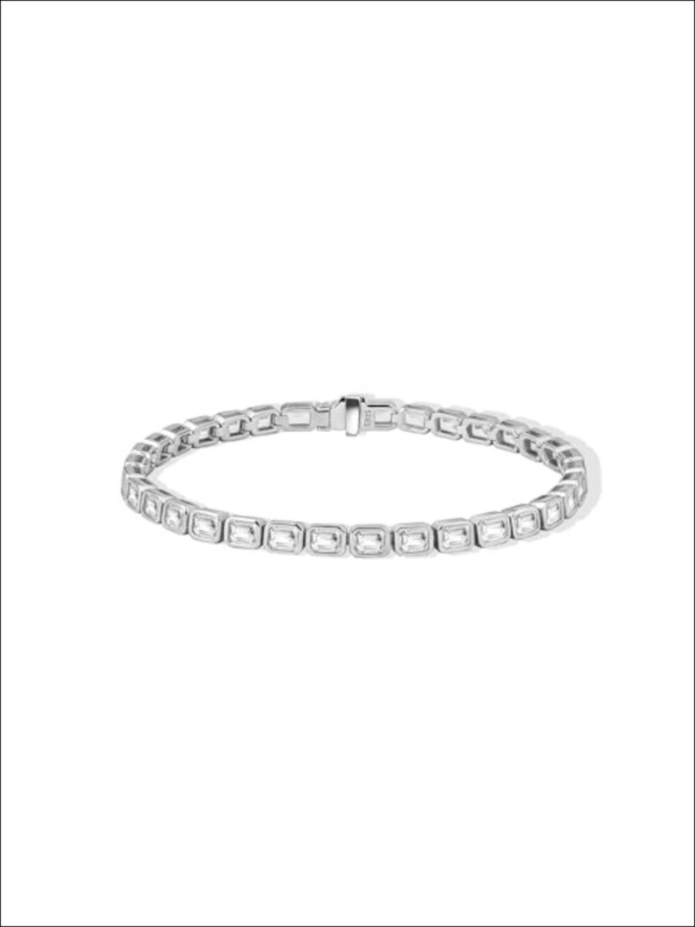 14K Gold Plated S925 Silver X Cross CZ Tennis Bracelet for Women